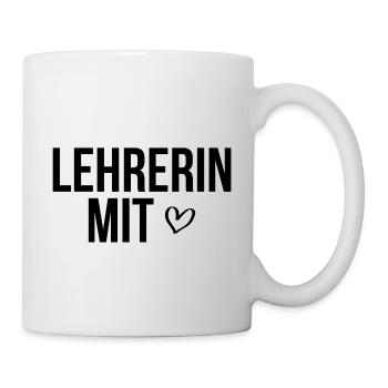Lehrerin mit Herz - Tasse - Weiß - Rechts