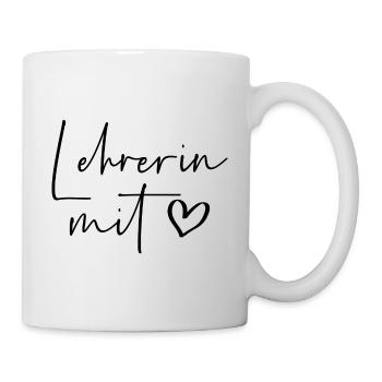 Lehrerin mit Herz - Tasse - Weiß - Rechts