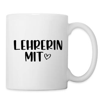 Lehrerin mit Herz - Tasse - Weiß - Rechts