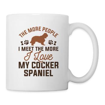 Ich liebe meinen Cocker Spaniel - Tasse - Weiß - Rechts
