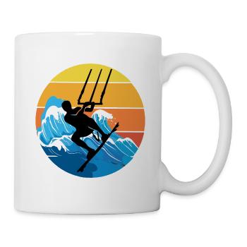 Kitesurf Kitesurf Kitesurf Vintage Rétro - Mug blanc - blanc - Droite