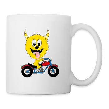 MONSTER - MOTORRAD - BIKER - TIER - TIERISCH - Tasse - Weiß - Rechts