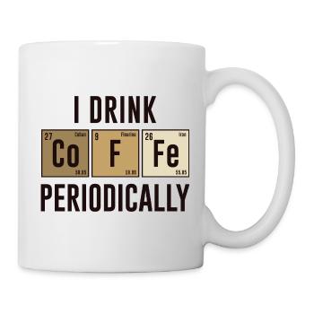 Je bois du café périodiquement - Mug blanc - blanc - Droite