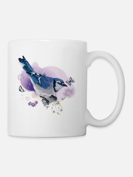 Blaue Chara - Tasse - Weiß