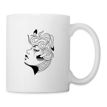 Medusa-Dotwork - Tasse - Weiß - Rechts