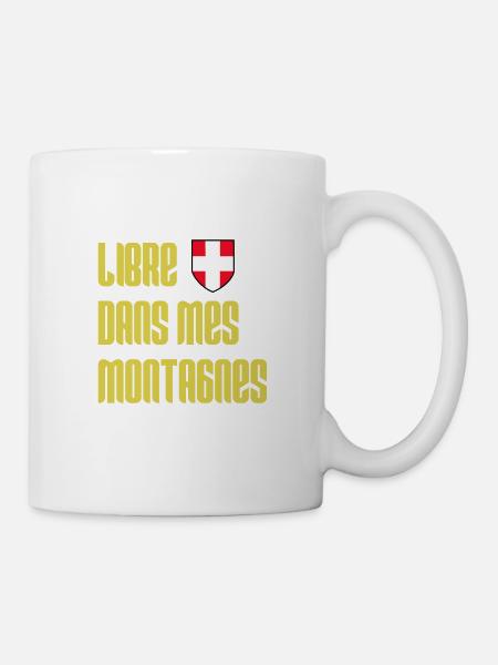 Libre dans mes montagnes - Savoie / Savoyard - Mug blanc - blanc
