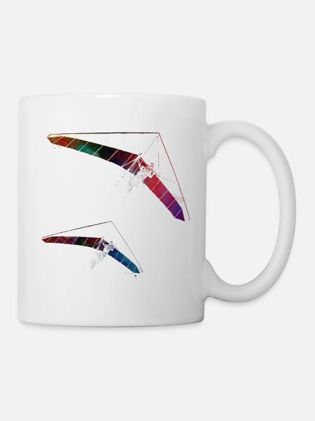 #paraglider d’art sportif en parapente - Mug blanc - blanc