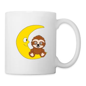FAULTIER - MOND - TIER - TIERISCH - Tasse - Weiß - Rechts