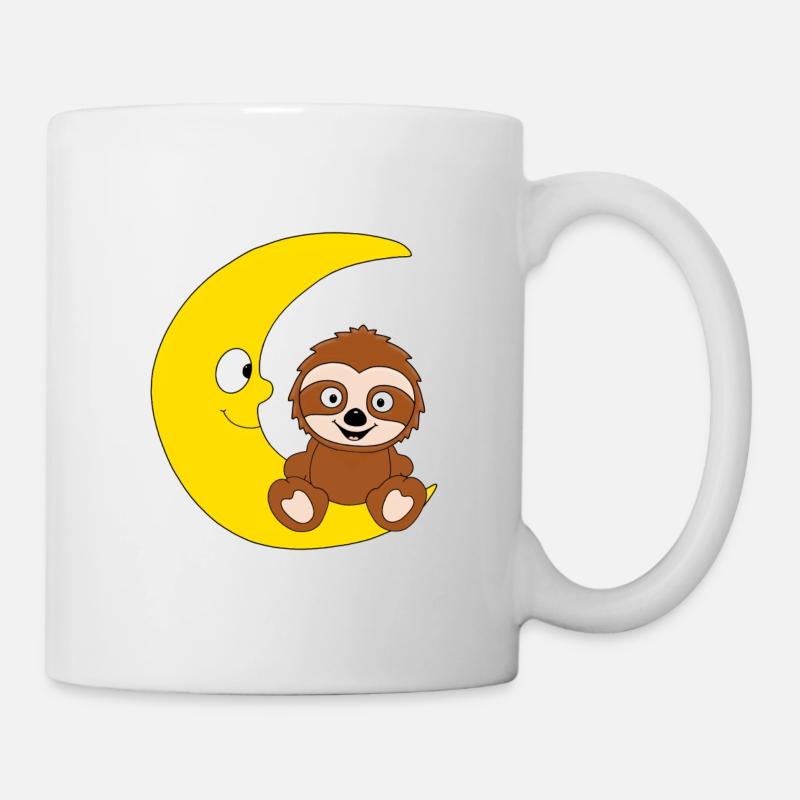 FAULTIER - MOND - TIER - TIERISCH - Tasse - Weiß