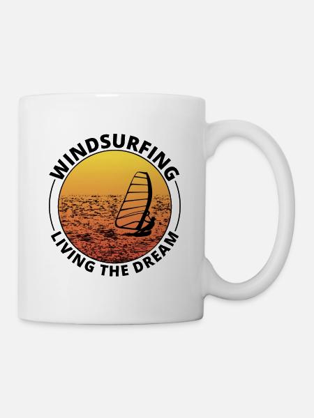 Windsurfing Windsurf Windsurfer Vintage Retro - Mug - white