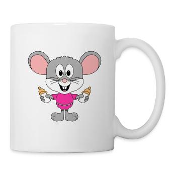 MAUS - BABY - FLÄSCHCHEN - GEBURT - KIND - TIER - Tasse - Weiß - Rechts