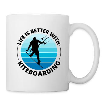 Kitesurfing Kitesurf Kiteboarding Kiteboarder - Mug blanc - blanc - Droite