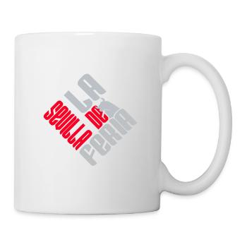 Das rote und graue Logo der Feria de Sevilla - Tasse - Weiß - Rechts