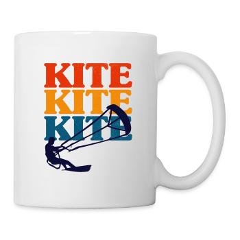 Retro Kitesurfen Kitesurfen Kiteboarding - Tasse - Weiß - Rechts