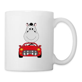 ZEBRA - AUTO - TIER - TIERISCH - Tasse - Weiß - Rechts
