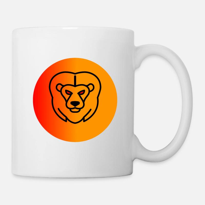 Lion with red eyes - Mug - white