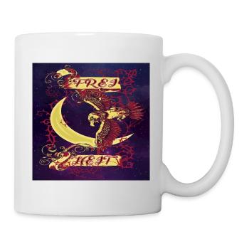 Freiheit Adler verschnoerkelt - Universum - Tasse - Weiß - Rechts