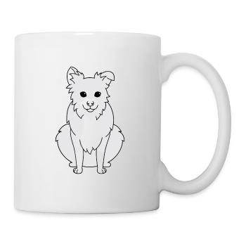 Borssie Dog Cartoon Kawaii Illustration - Mug blanc - blanc - Droite