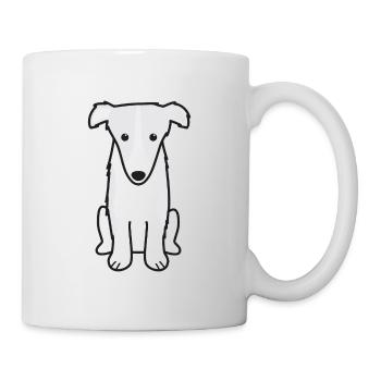 Borzoi Dog Cartoon Kawaii Illustration - Mug blanc - blanc - Droite