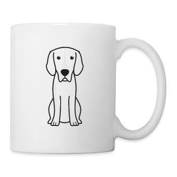 Billy Dog Cartoon Kawaii Illustration - Mug blanc - blanc - Droite