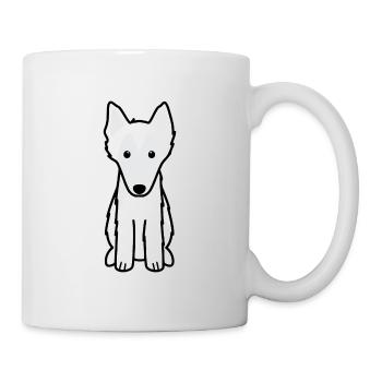 Chien de berger belge Cartoon Kawaii Illustration - Mug blanc - blanc - Droite