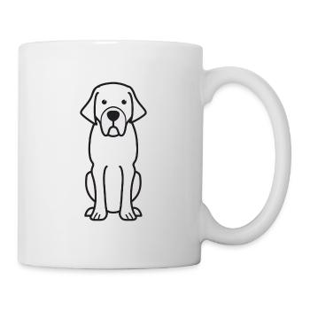 Belgian Mastiff Dog Cartoon Kawaii Illustration - Mug blanc - blanc - Droite