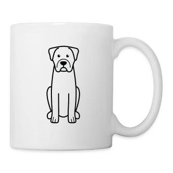 Boerboel Dog Cartoon Kawaii Illustration - Mug blanc - blanc - Droite