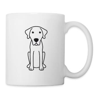 Black Mouth Cur Dog Cartoon Kawaii Illustration - Mug - white - Right