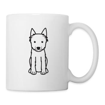 Bouvier Des Ardennes Dog Cartoon Kawaii Illustrati - Mug blanc - blanc - Droite