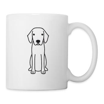 Black Forest Hound Dog Cartoon Kawaii Illustration - Mug - white - Right