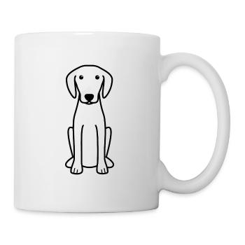 Broholmer Dog Cartoon Kawaii Illustration - Mug blanc - blanc - Droite