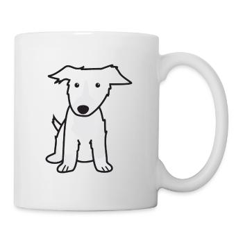 Border Collie Dog Cartoon Kawaii Illustration - Mug blanc - blanc - Droite