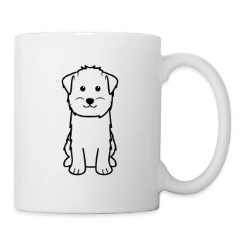 Bolognese Dog Cartoon Kawaii Illustration - Mug - white - Right