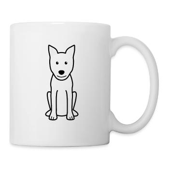 Canaan Dog Cartoon Kawaii Illustration - Mug blanc - blanc - Droite