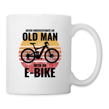 E-Bike Electric Bicycle Bike Cycling Dad Grandpa - Mug - white - Right