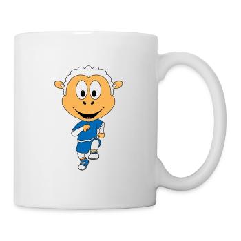 SCHAF - LAUFEN - SPORT - RENNEN - JOGGEN - Tasse - Weiß - Rechts