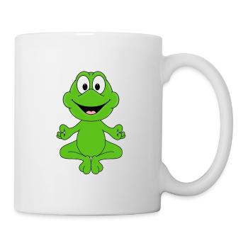 FROSCH - YOGA - PILATES - TIER - TIERISCH - Tasse - Weiß - Rechts