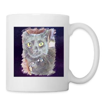 chat noir, notre chéri, Minya 02 - Univers - Mug blanc - blanc - Droite