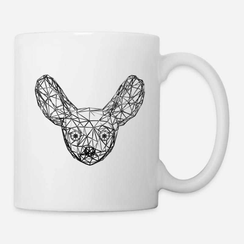 Fennec Renard géométrique métallique - Mug blanc - blanc