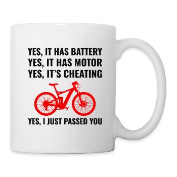 E-Bike Vélo électrique Vélo Cyclisme Biker VTT - Mug blanc - blanc - Droite