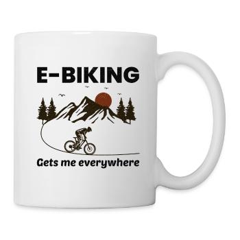 E-Bike Electric Bicycle Bike Cycling Biker Mtb - Mug - white - Right