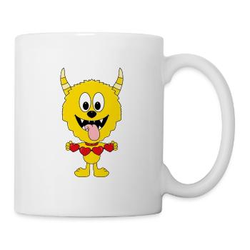 MONSTER - LIEBE - LOVE - KIND - BABY - HERZEN - Tasse - Weiß - Rechts