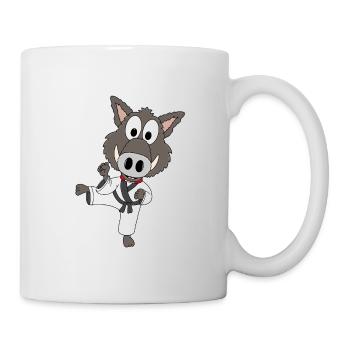 WILDSCHWEIN - KARATE - JUDO - KAMPFSPORT - SPORT - Tasse - Weiß - Rechts