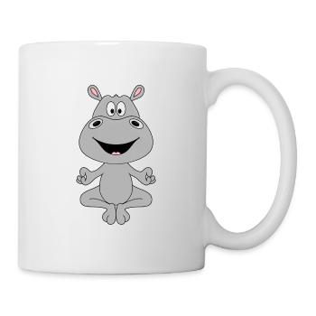 YOGA - NILPFERD - TIER - PILATES - TIERISCH - Tasse - Weiß - Rechts