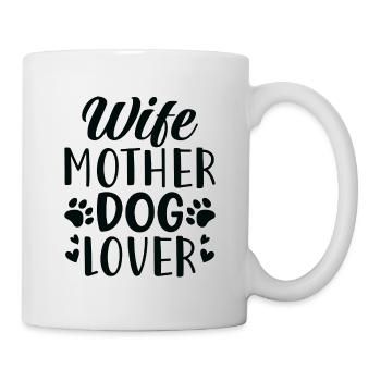 Frau Mutter Hundeliebhaber - Tasse - Weiß - Rechts