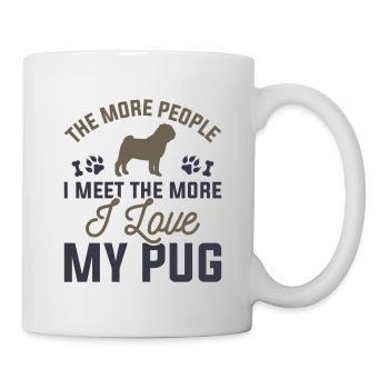 Ich liebe meinen Mops - Tasse - Weiß - Rechts