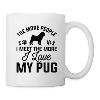 Ich liebe meinen Mops - Tasse - Weiß - Rechts