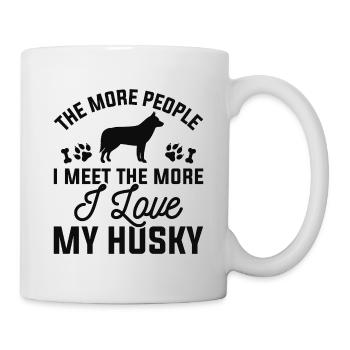 Ich liebe meinen Husky - Tasse - Weiß - Rechts