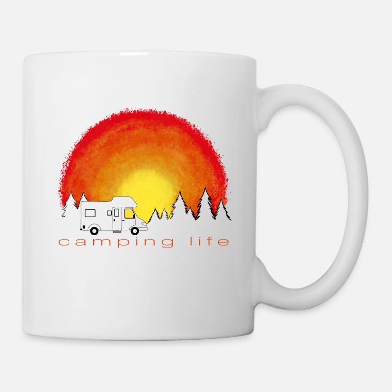 Camping life - Tasse - Weiß