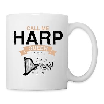 Harp design for harpist and harp player - Mug - white - Right